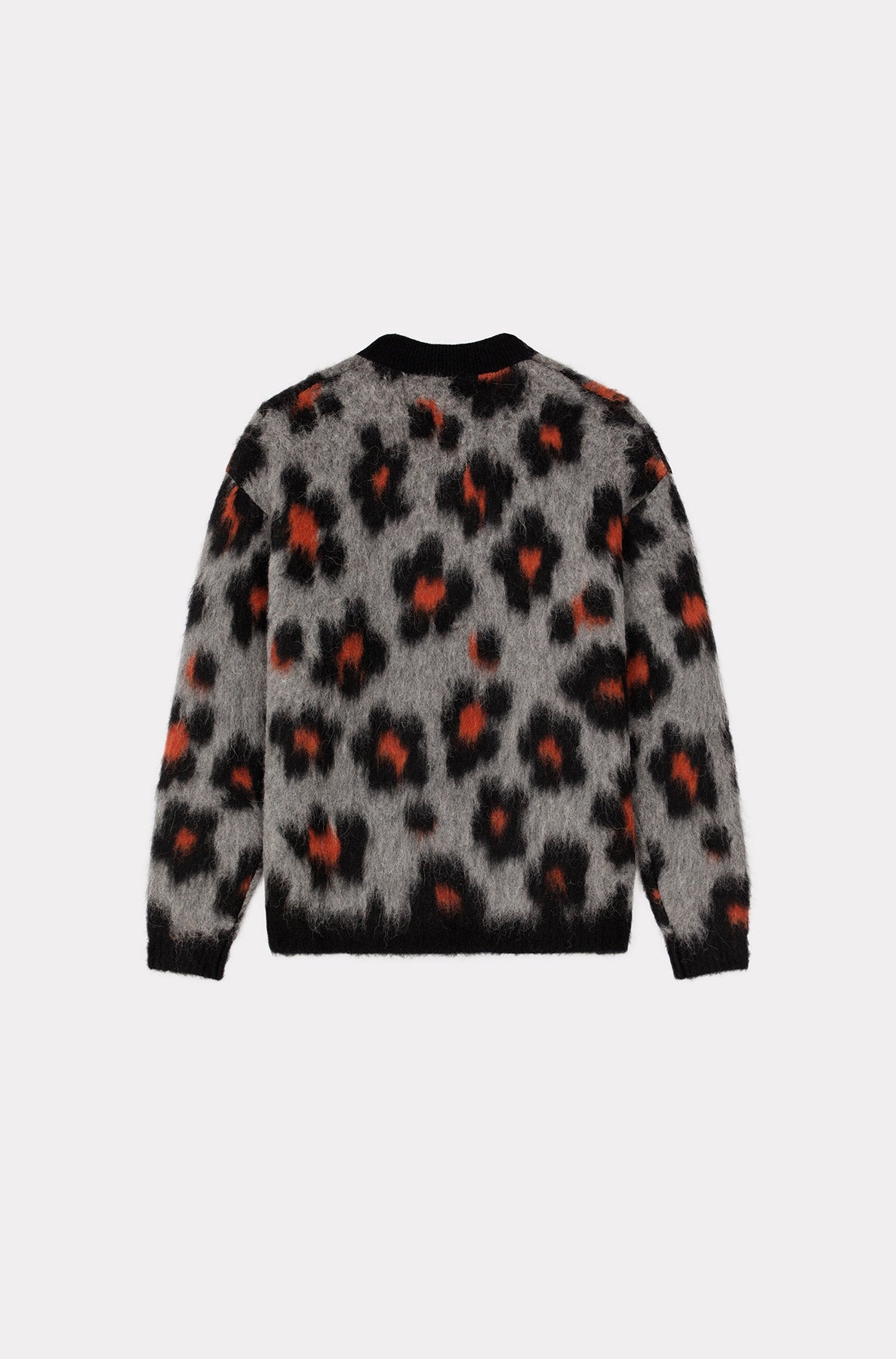 Pull "Hana Leopard" en laine alpaga - Middle Grey