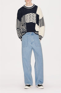 Sailor patchwork jumper - Midnight Blue