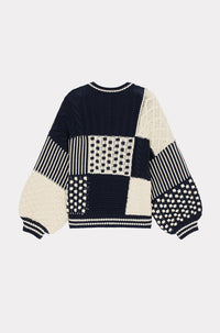 Sailor patchwork jumper - Midnight Blue