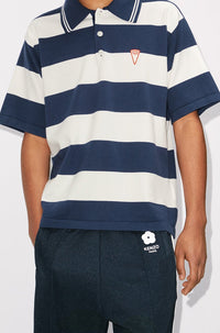 Striped polo shirt - Midnight Blue