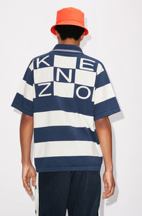 Striped polo shirt - Midnight Blue