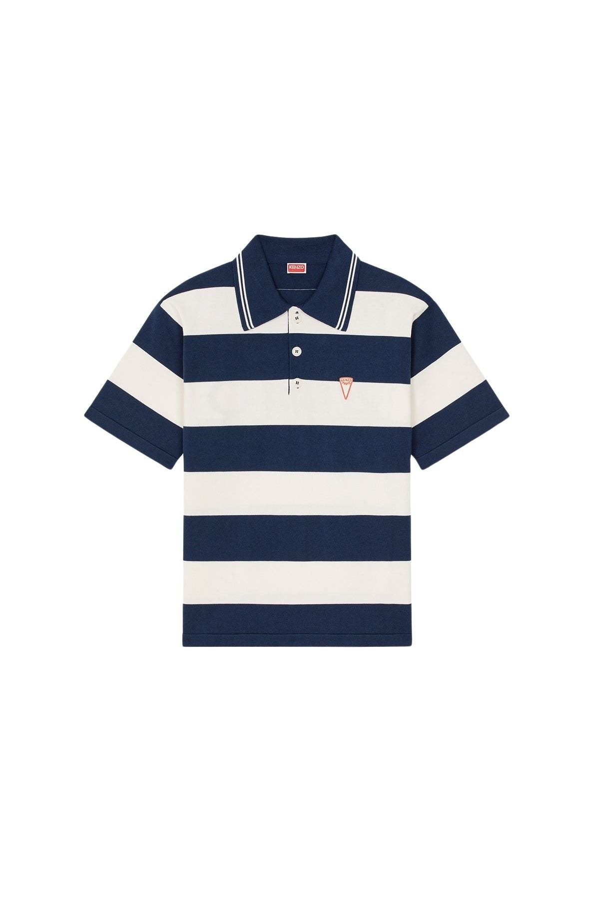 Striped polo shirt - Midnight Blue