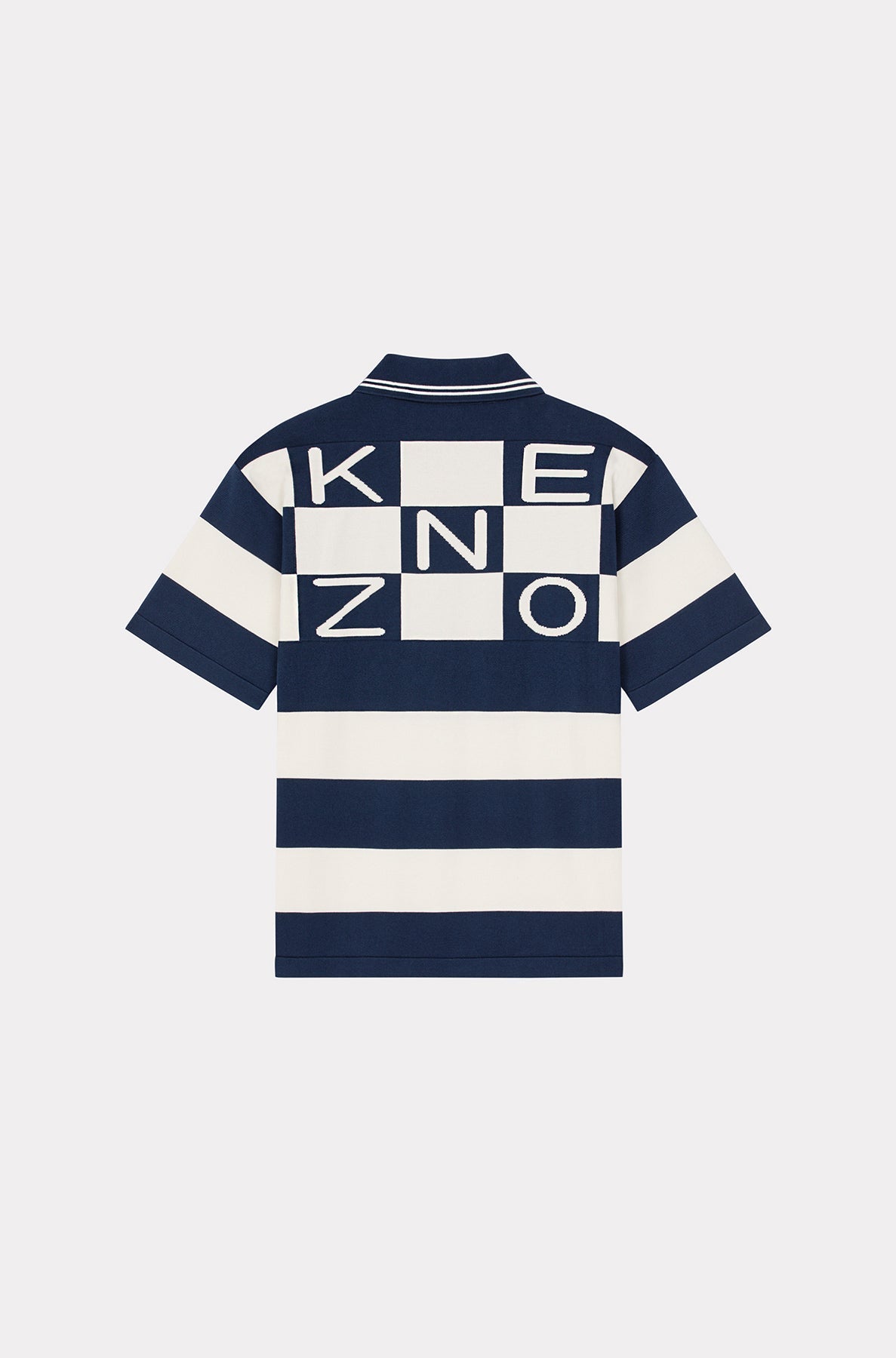 Striped polo shirt - Midnight Blue