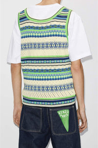 Pull sans manches Fairisle jacquard - Midnight Blue