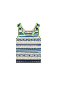 Pull sans manches Fairisle jacquard - Midnight Blue