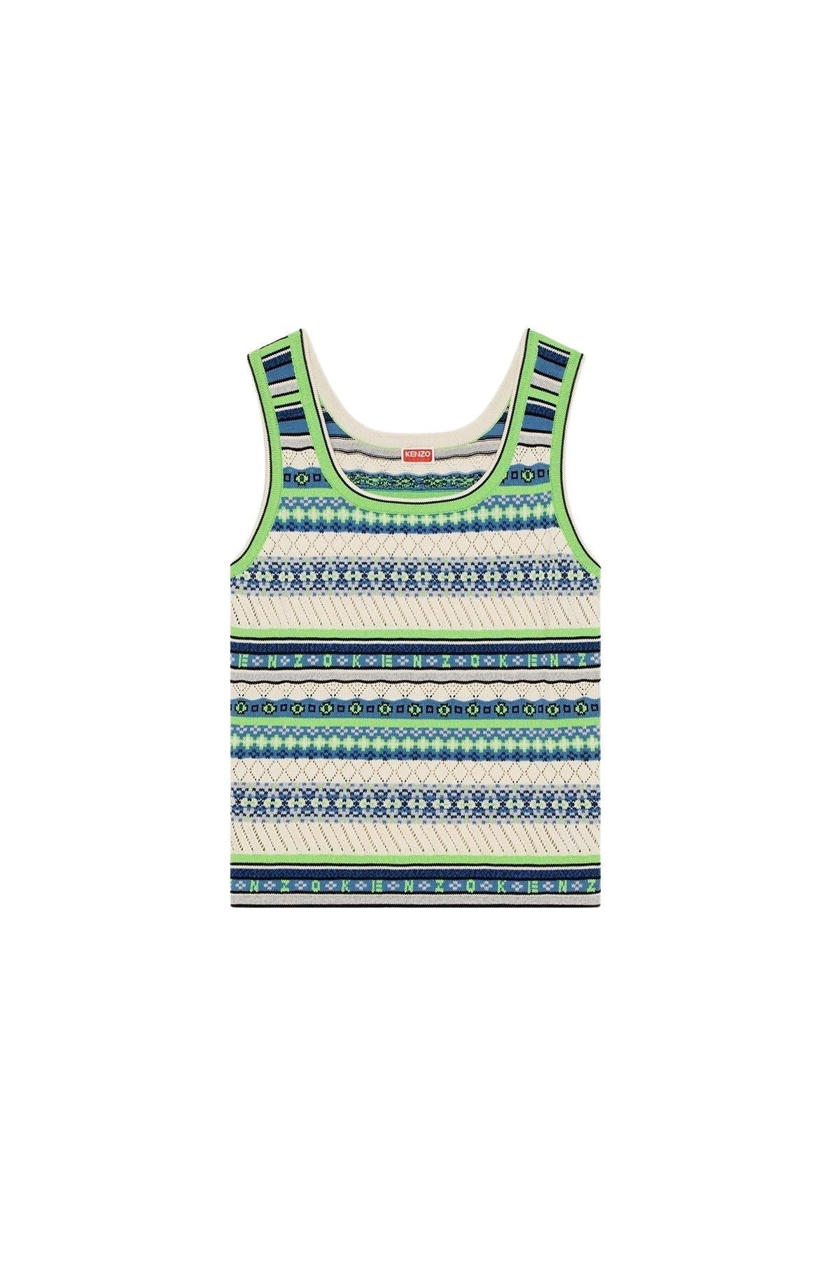 Pull sans manches Fairisle jacquard - Midnight Blue