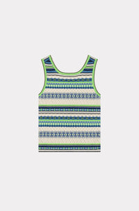 Pull sans manches Fairisle jacquard - Midnight Blue