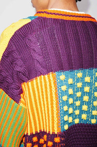 Patchwork cardigan - Multicolor