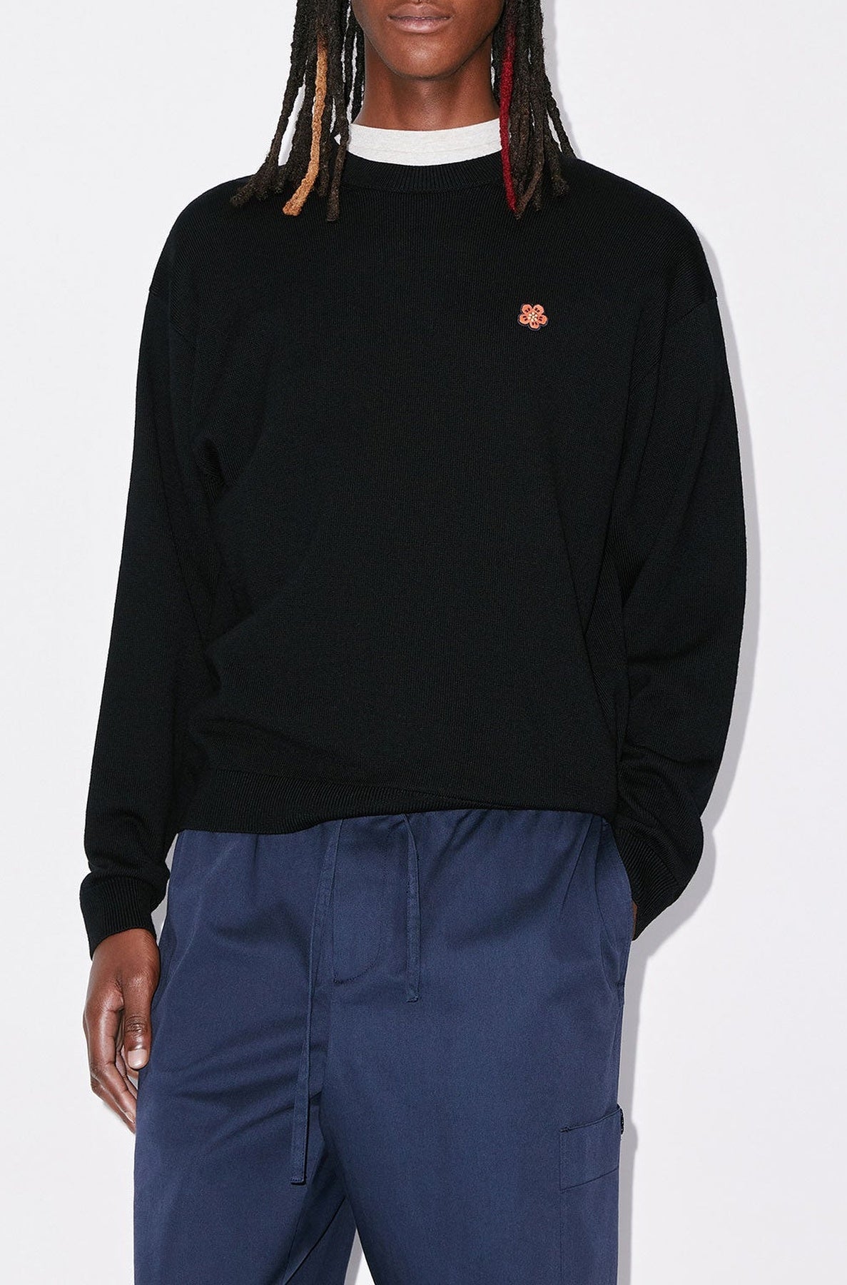 Pull Boke Flower en laine - Black