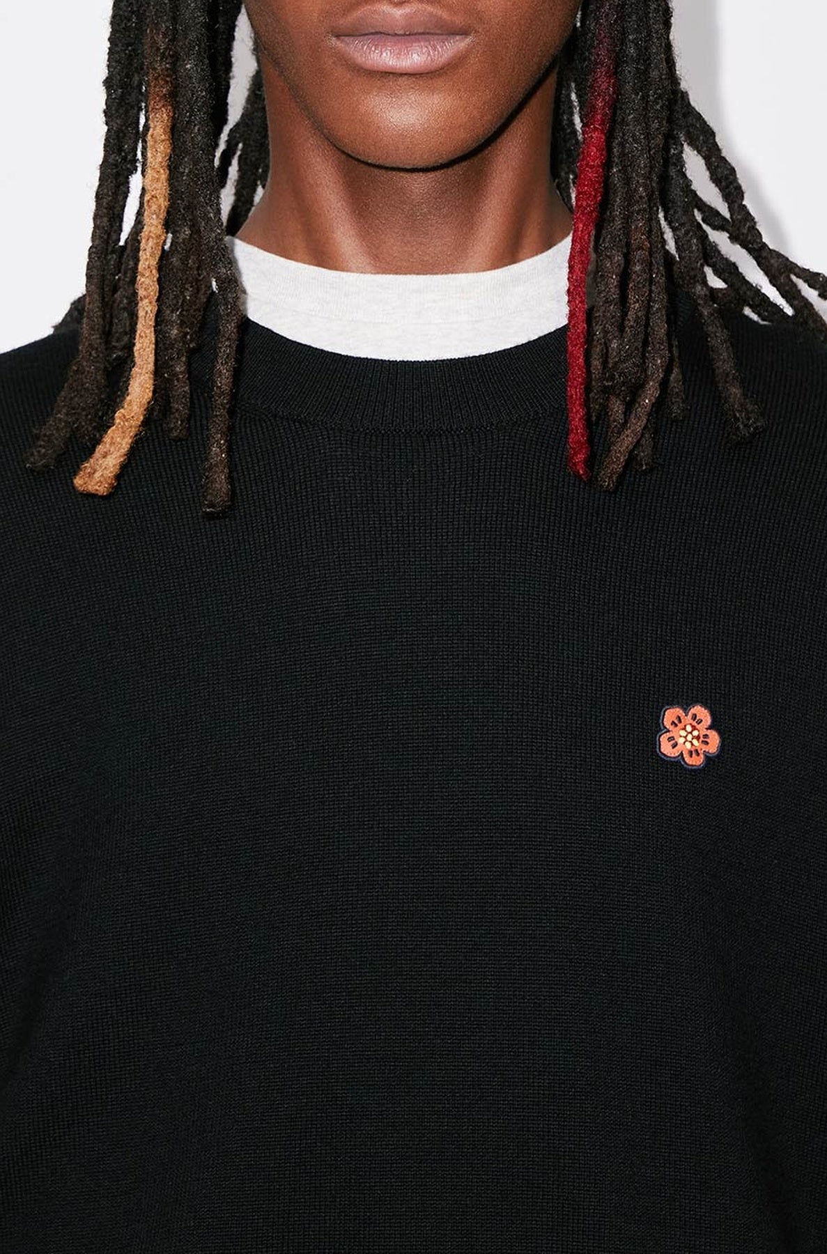 Pull Boke Flower en laine - Black