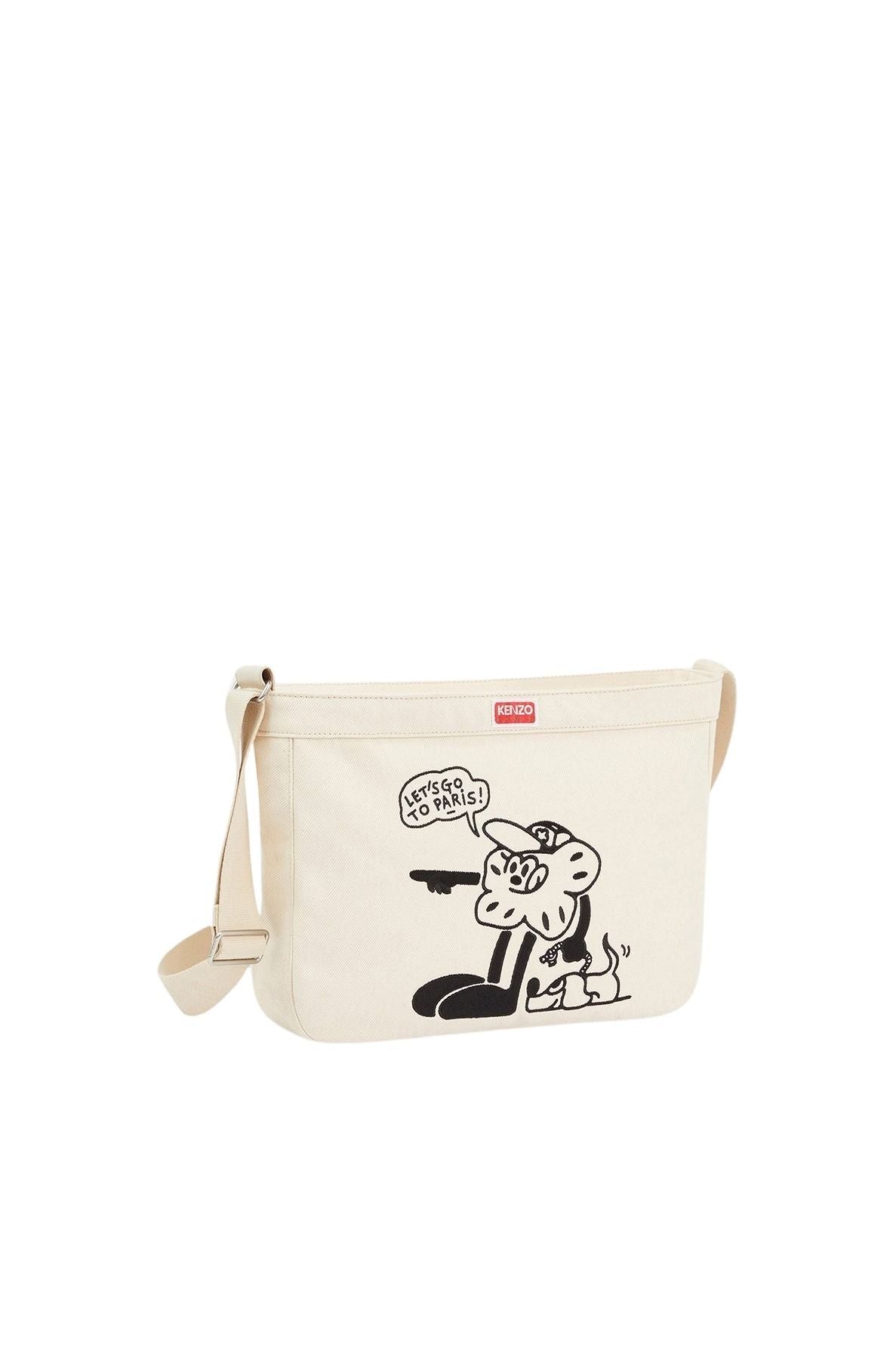 Grand sac à bandoulière Boke Boy - Ecru