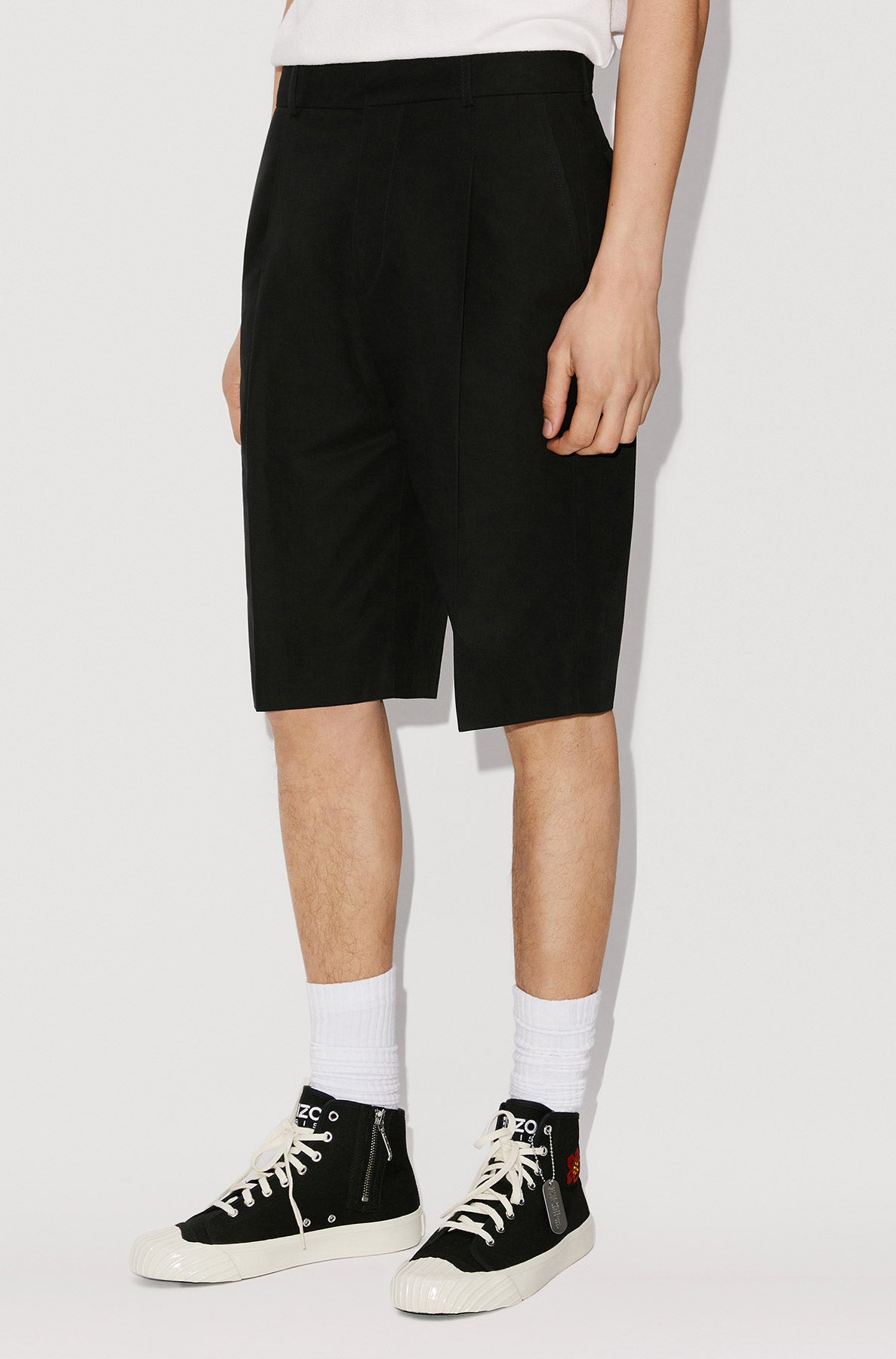 Short chino plissé - Black