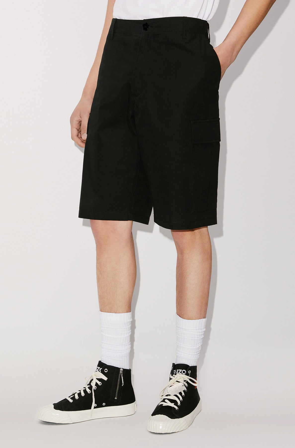 Pantalon cargo court - Black