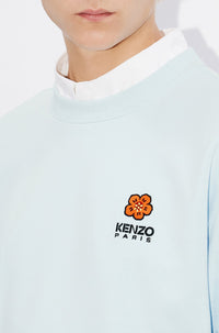 Classic embroidered sweatshirt 'Boke Flower' - Light Blue
