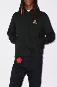 Sweatshirt à capuche brodé Boke Flower - Black
