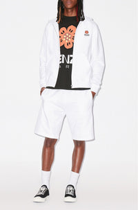 Classic 'Boke Flower' embroidered hoodie - White