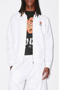 Classic 'Boke Flower' embroidered hoodie - White