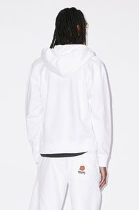 Classic 'Boke Flower' embroidered hoodie - White