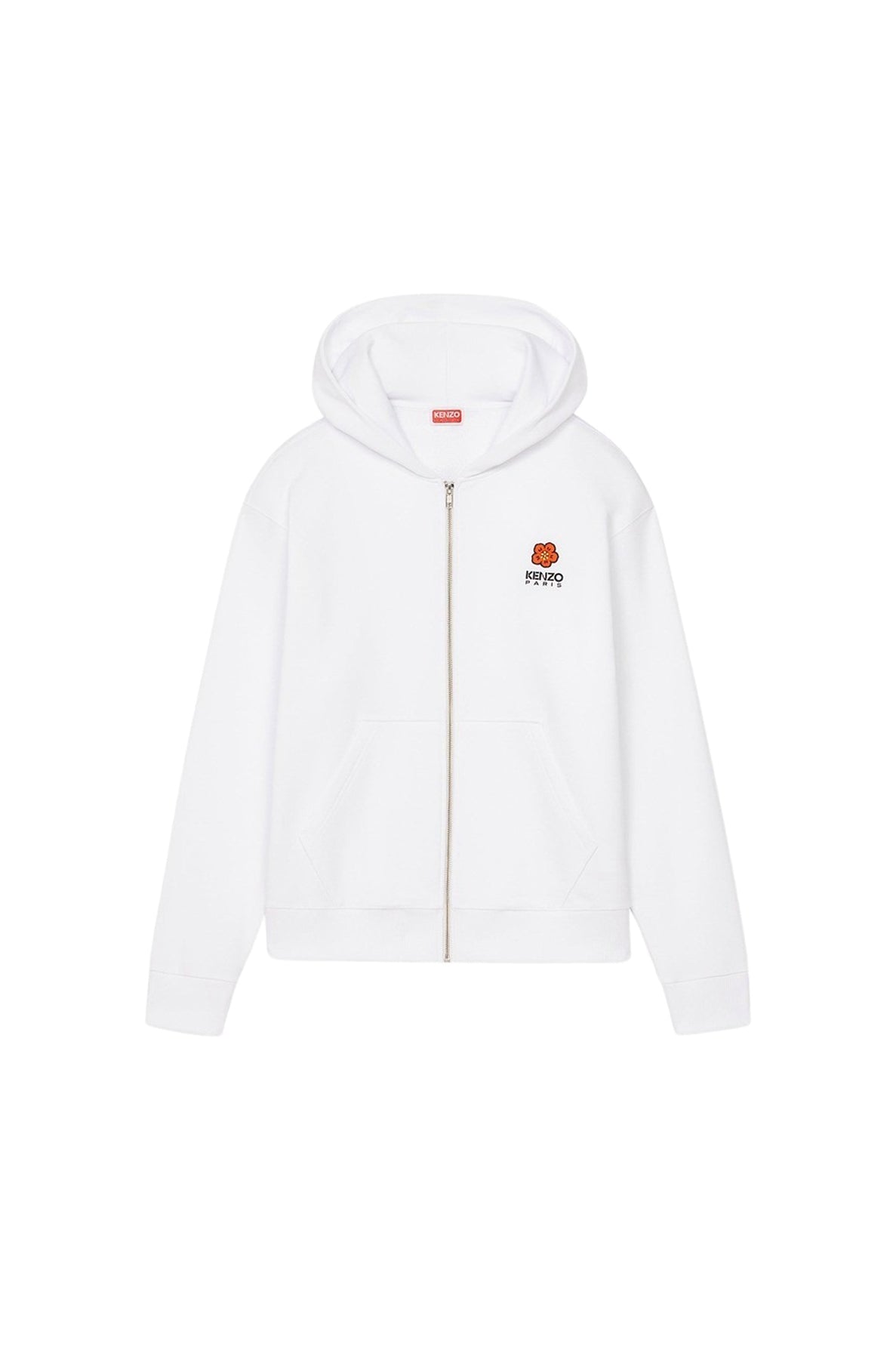Classic 'Boke Flower' embroidered hoodie - White