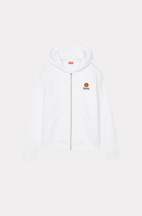 Classic 'Boke Flower' embroidered hoodie - White
