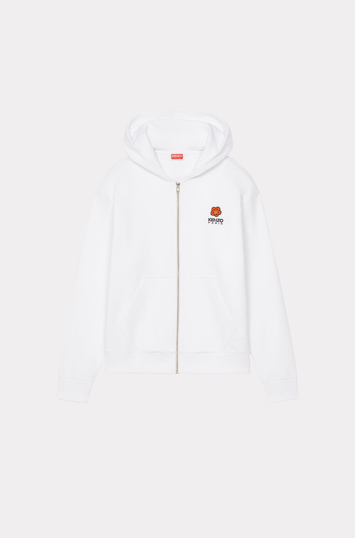 Classic 'Boke Flower' embroidered hoodie - White