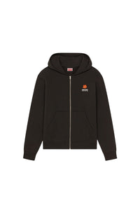 Sweatshirt à capuche classique brodé Boke Flower - Black