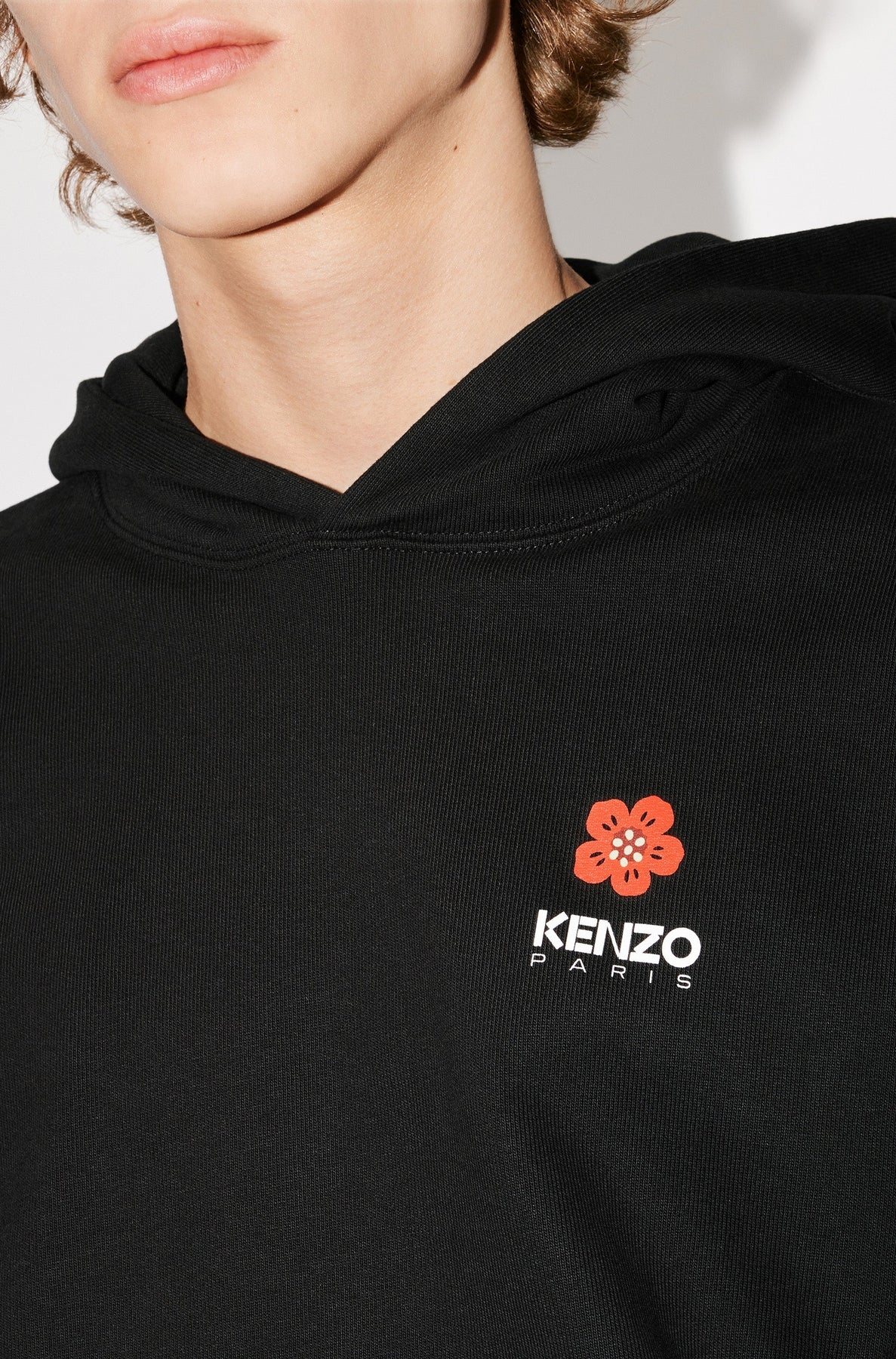 Sweatshirt à capuche oversize Boke Flower - Black