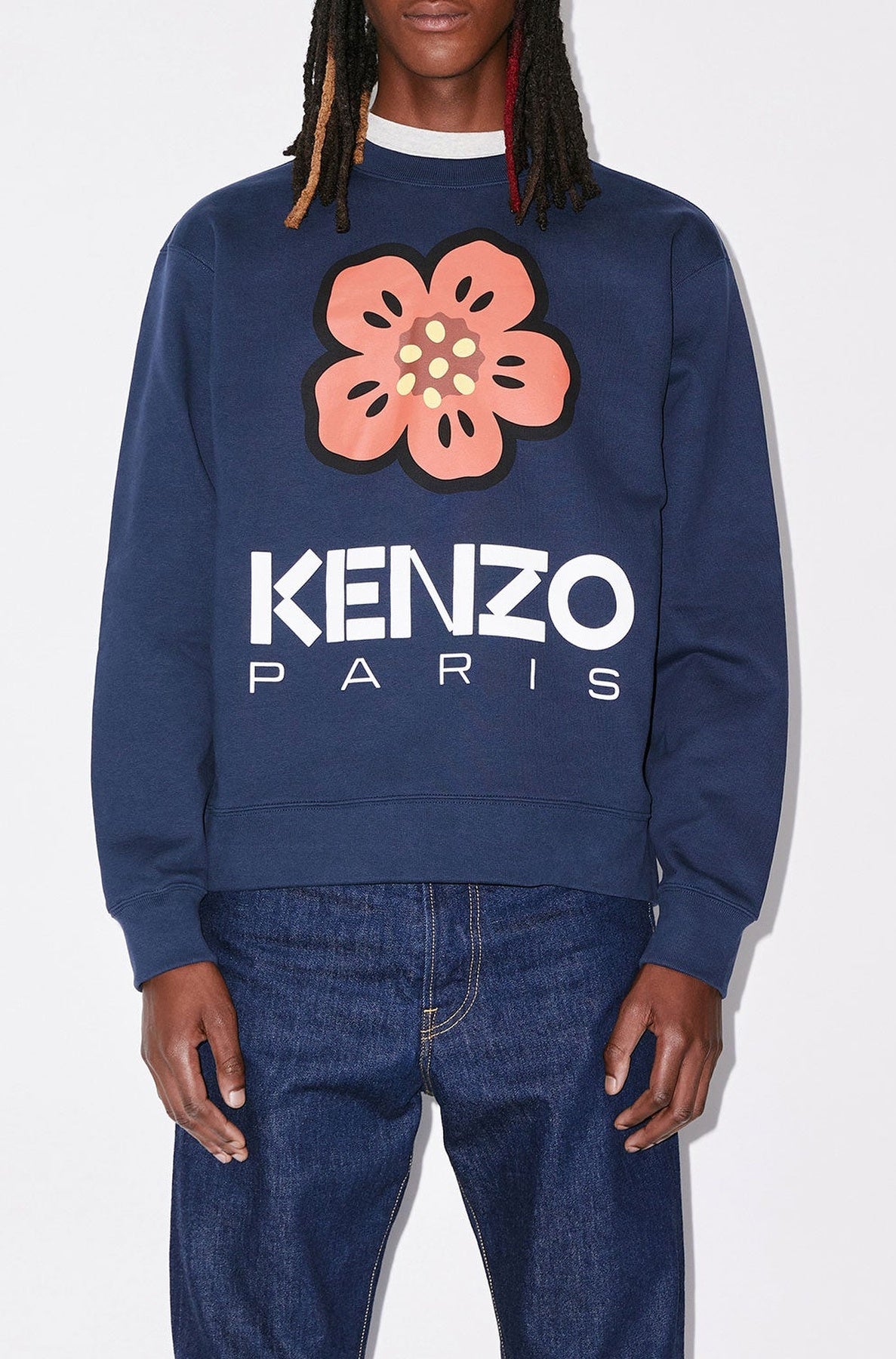 Sweatshirt Boke Flower - Midnight Blue