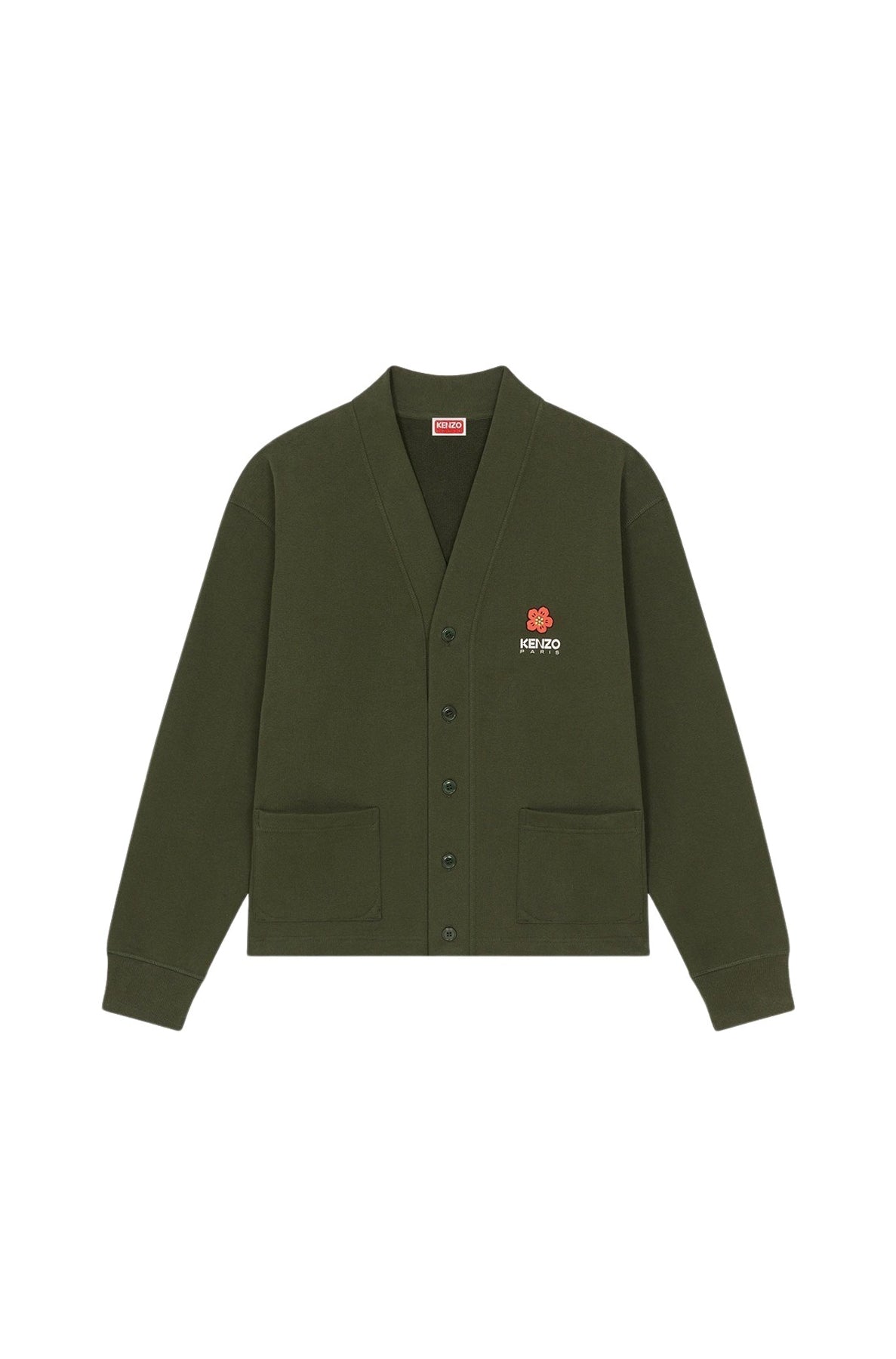 Cardigan "Boke Flower" - Dark Khaki