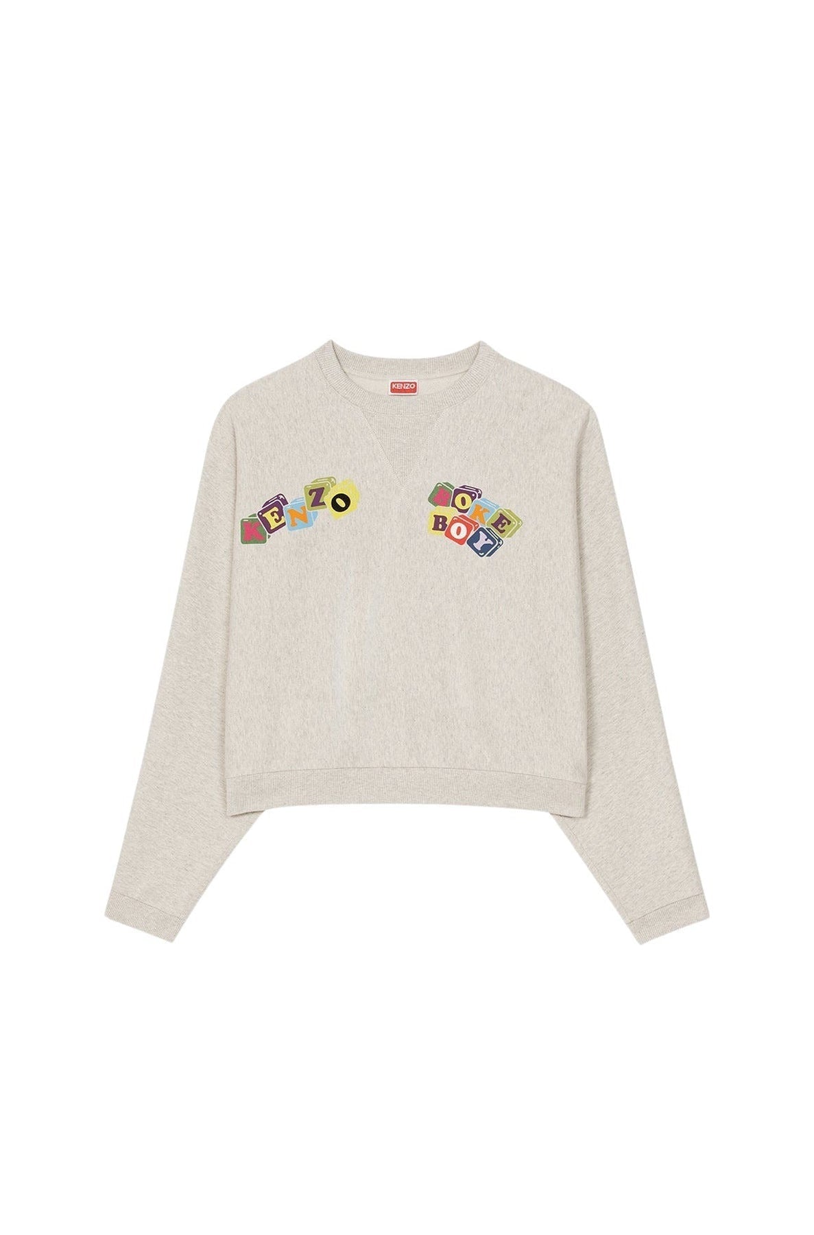 Sweatshirt boxy "Boke Boy" - Pale Grey