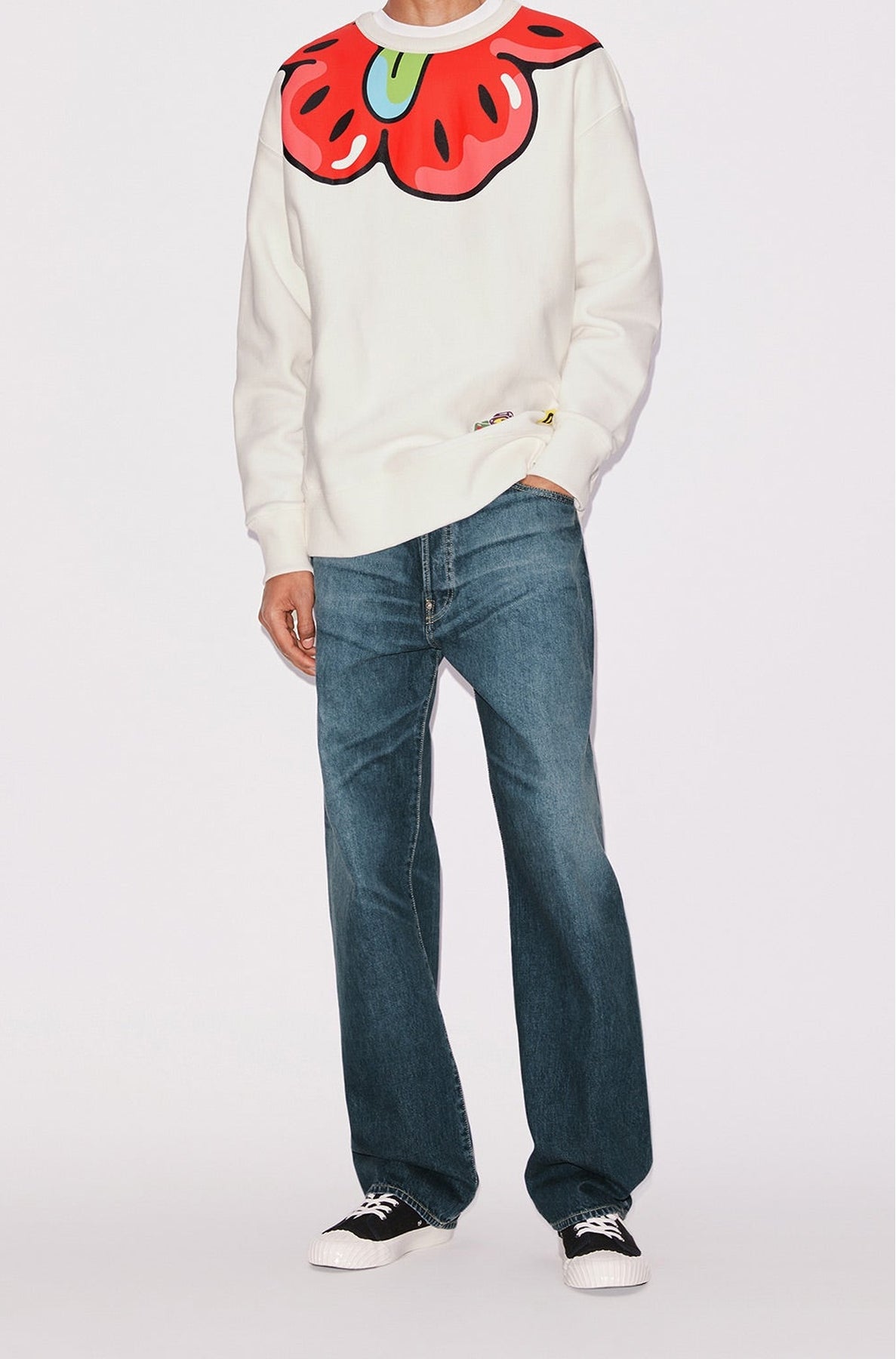 Sweatshirt oversize "Boke Boy - Pale Grey