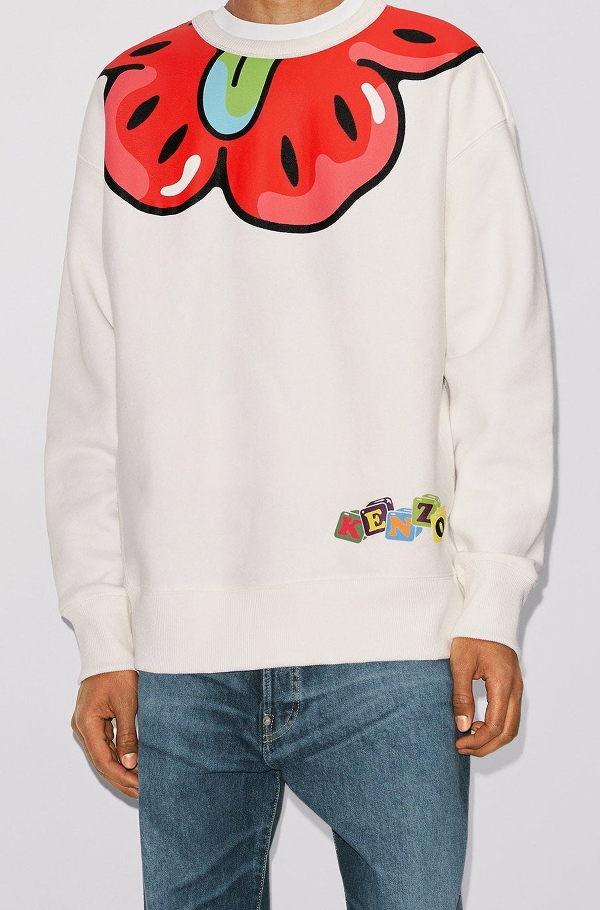 Sweatshirt oversize "Boke Boy - Pale Grey