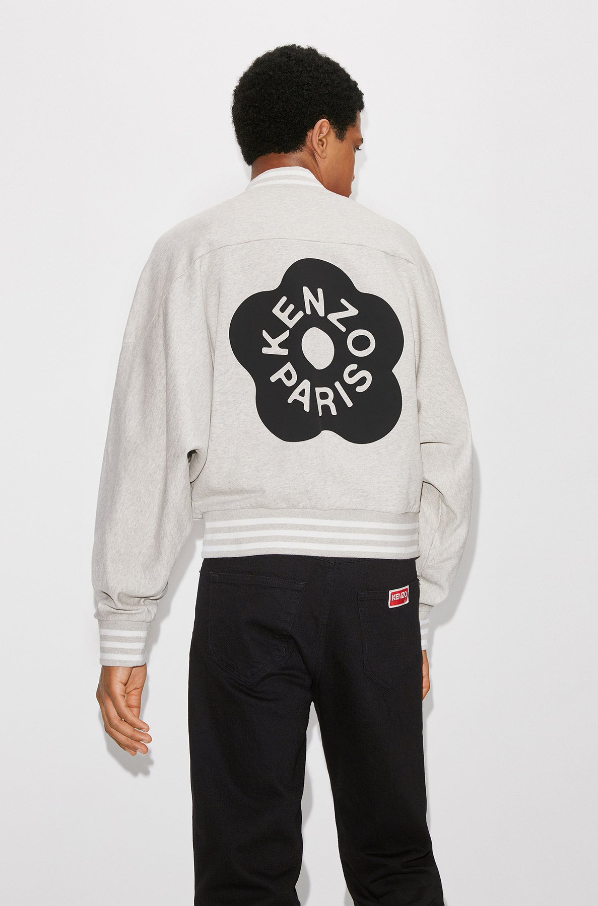 Boke Flower 2.0' zip sweatshirt - Pale Grey