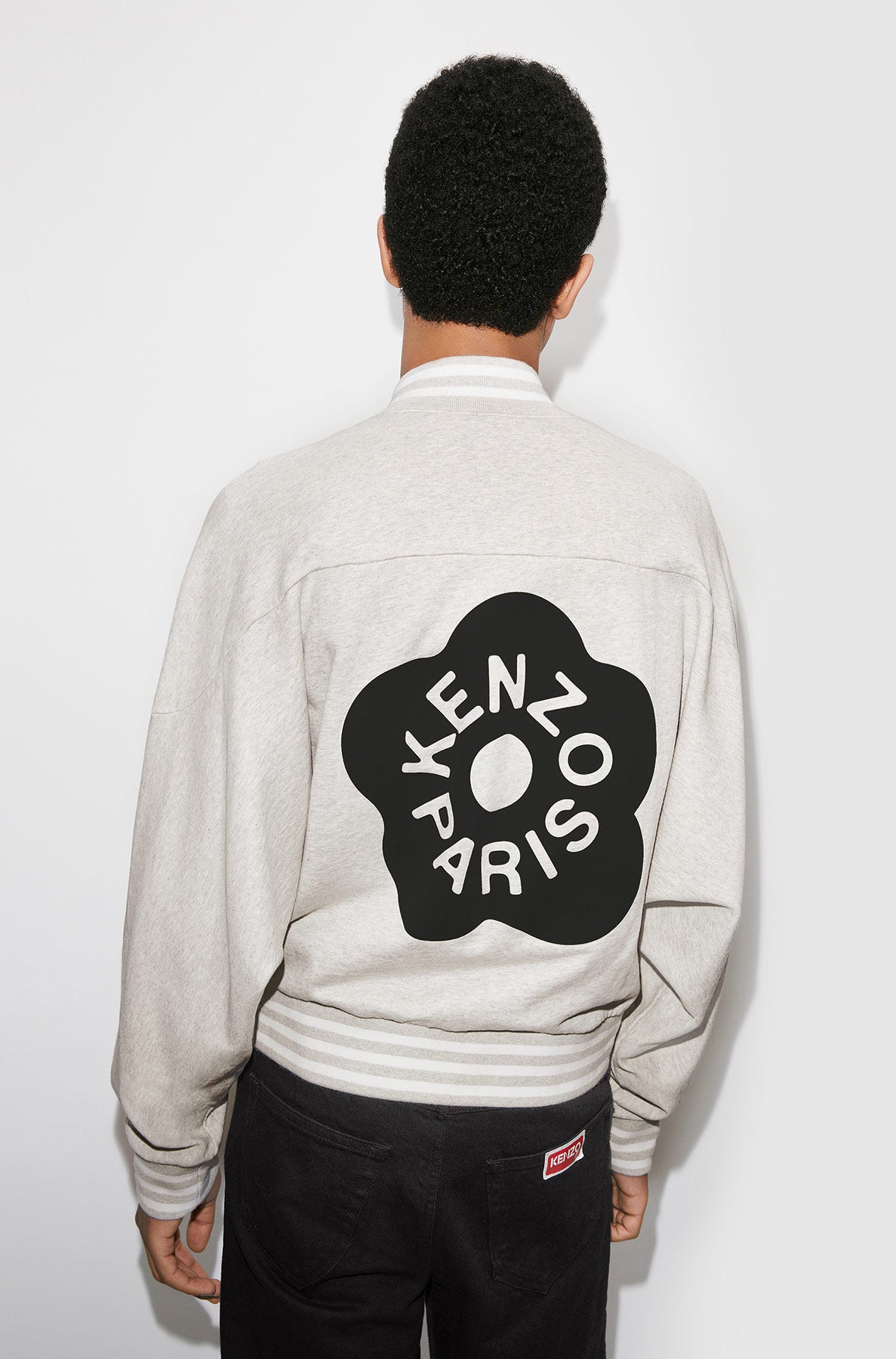 Boke Flower 2.0' zip sweatshirt - Pale Grey