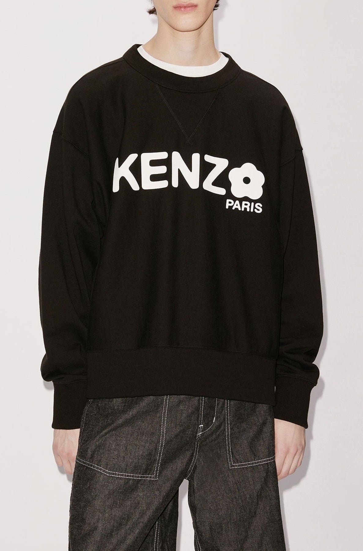 Sweatshirt oversize Boke Flower 2.0 - Black