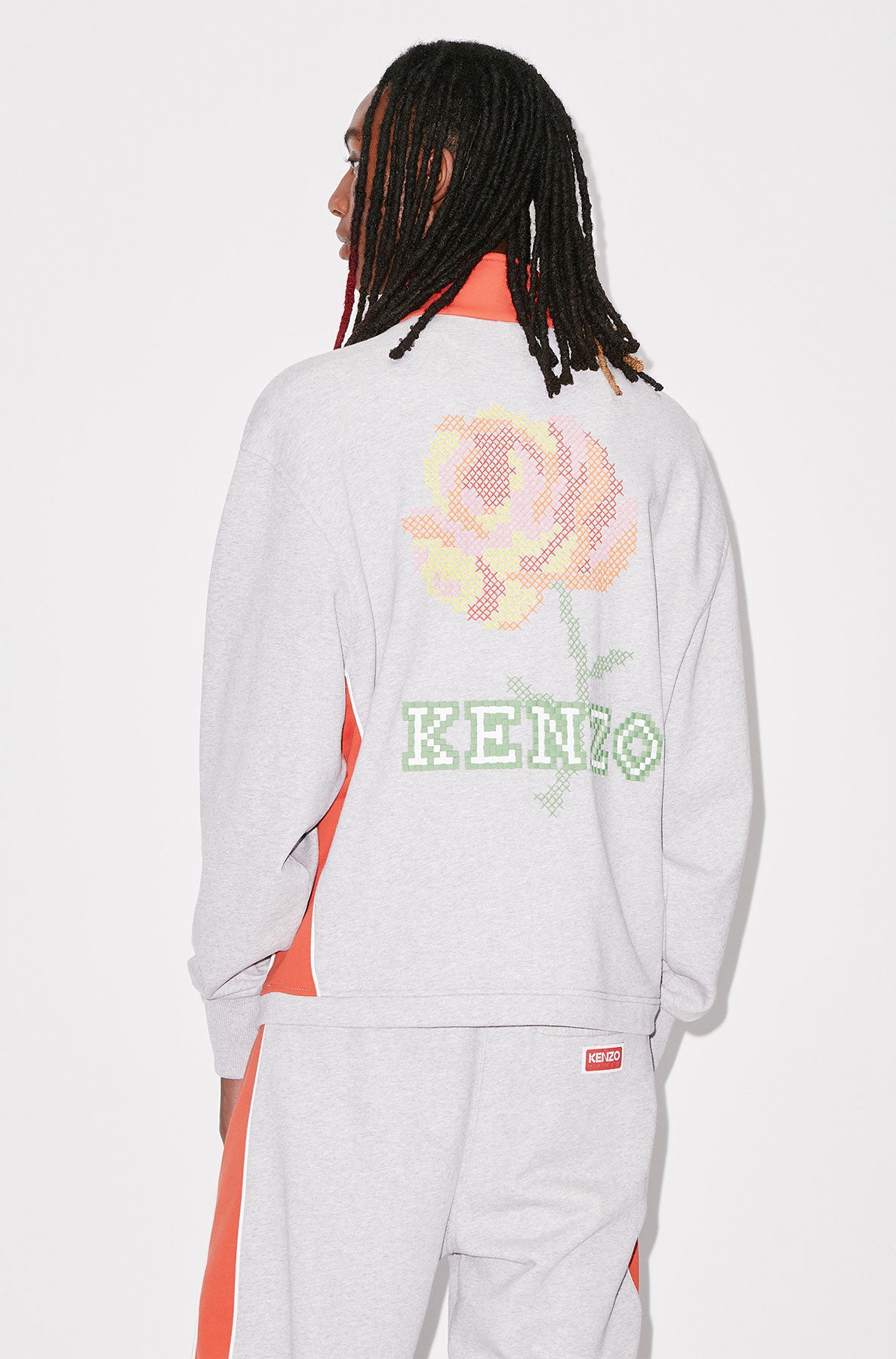 Sweatshirt "Pixel Rose" - Pearl Grey