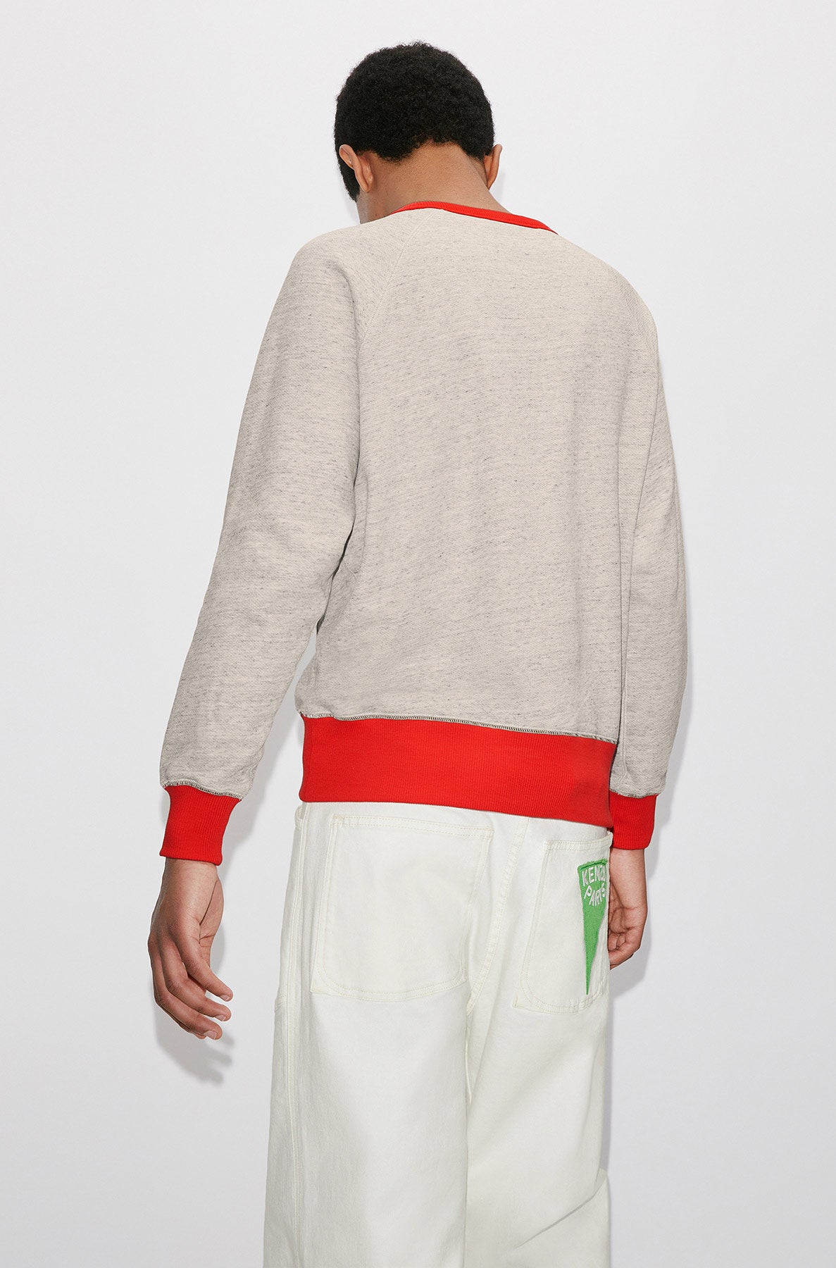 Sweatshirt slim "Kenzo Rue Vivienne" - Pearl Grey