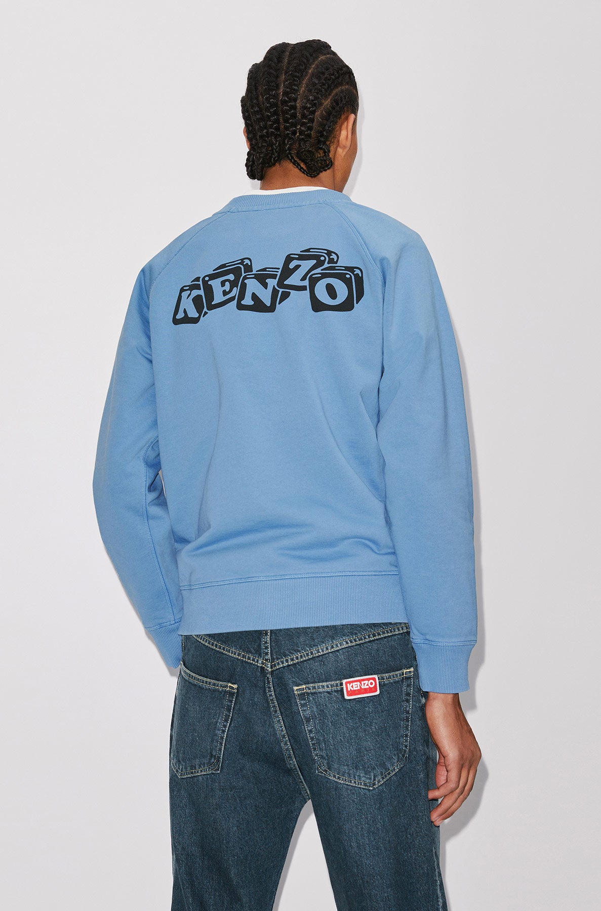 Sweatshirt ajusté "Boke Boy" - Cyan
