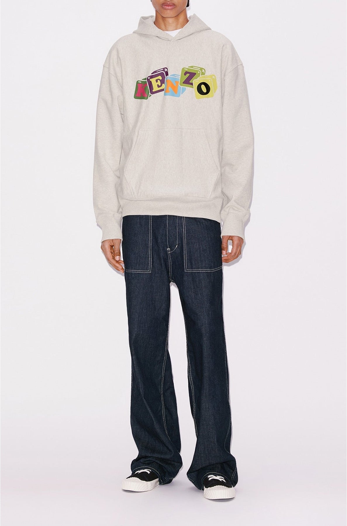 Sweatshirt oversize à capuche "Boke Boy" - Pale Grey