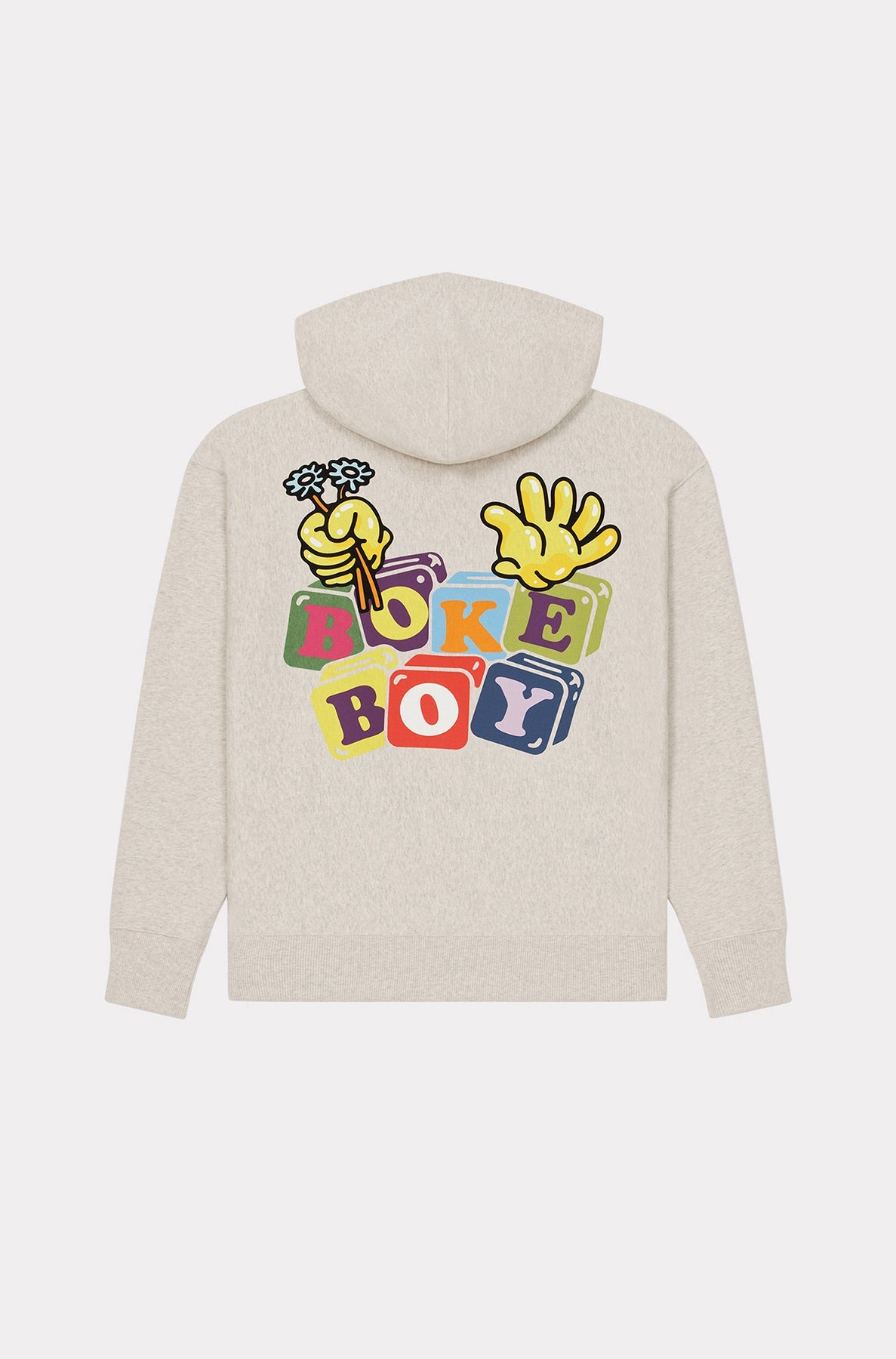 Sweatshirt oversize à capuche "Boke Boy" - Pale Grey