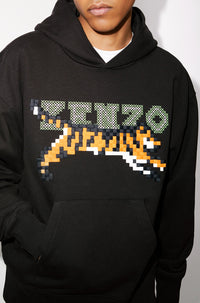 Sweat à capuche Kenzo Pixel oversize - Black