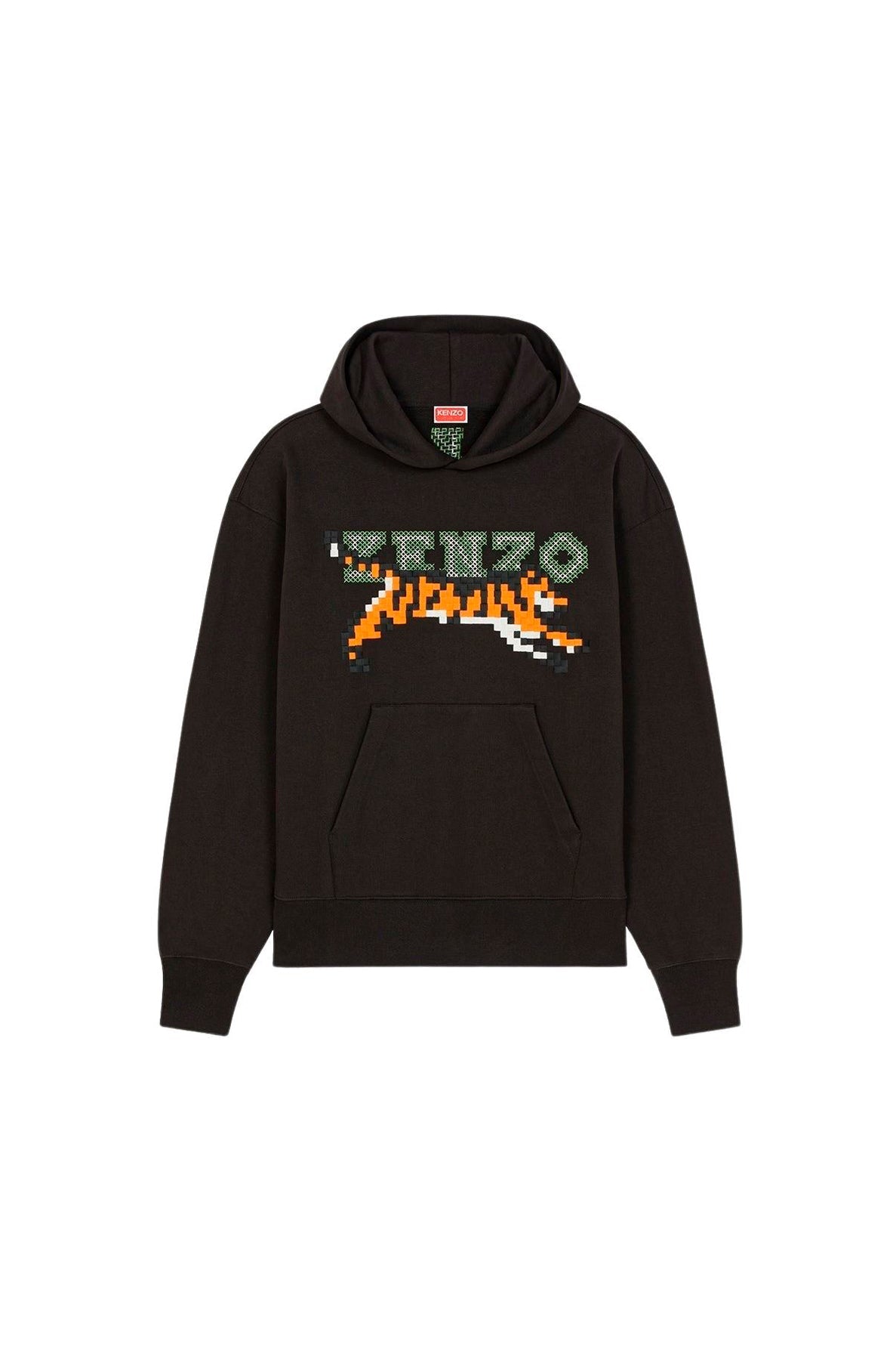 Sweat à capuche Kenzo Pixel oversize - Black