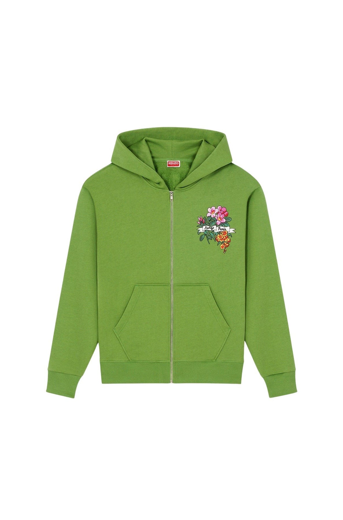 Sweatshirt zippé "Aloha Flower Tattoo" - Grass Green
