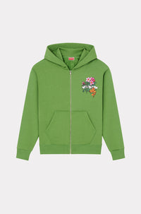Sweatshirt zippé "Aloha Flower Tattoo" - Grass Green