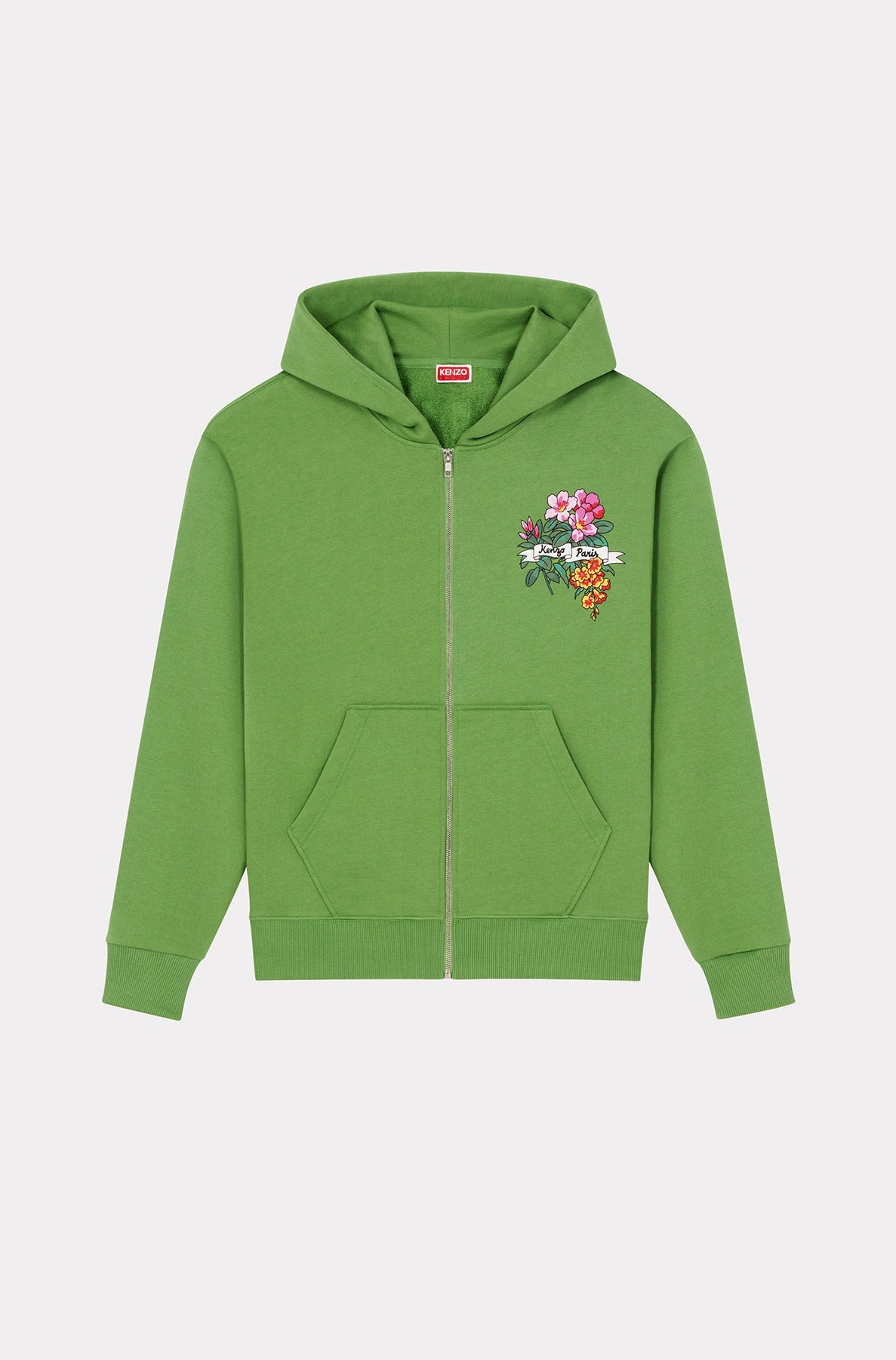 Sweatshirt zippé "Aloha Flower Tattoo" - Grass Green