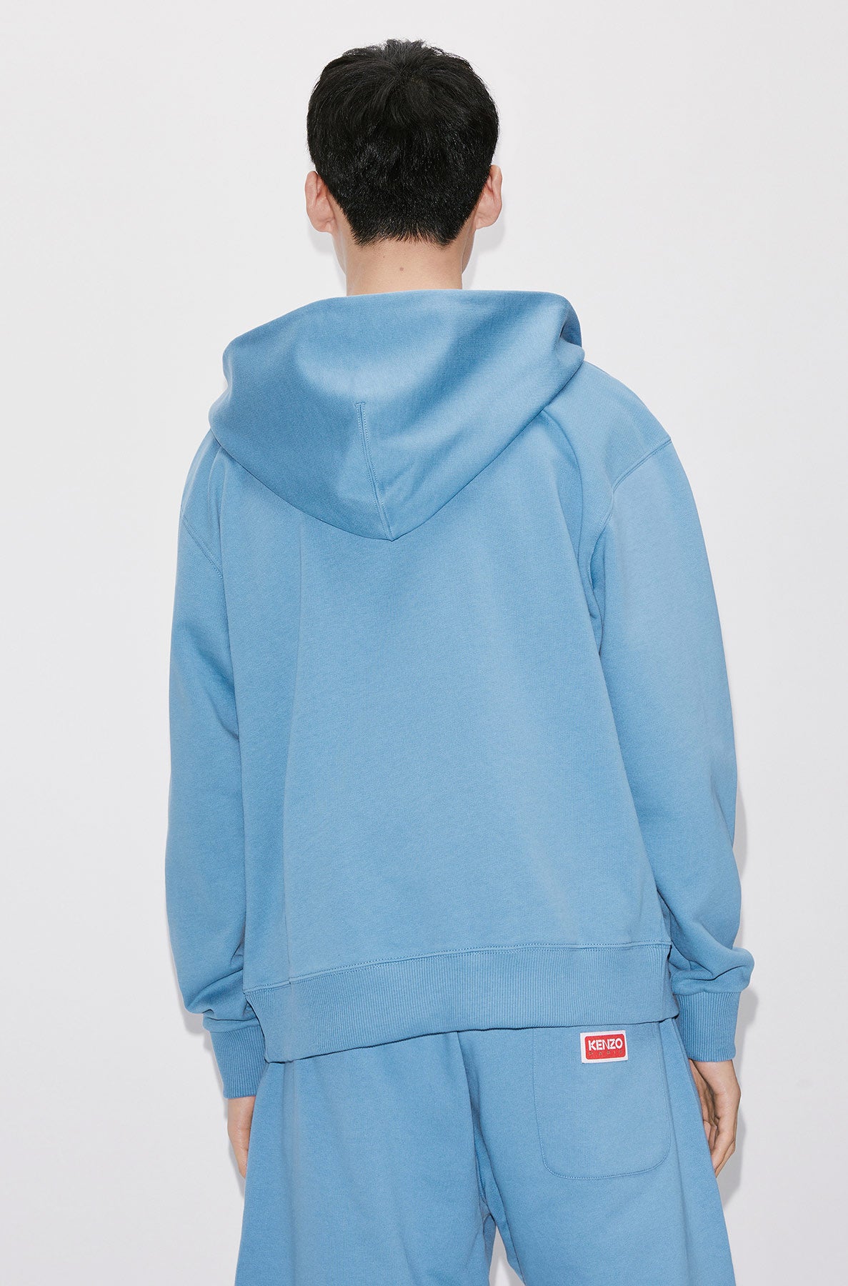 Sweatshirt zippé "Aloha Flower Tattoo" - Cyan
