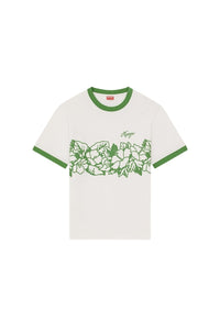 T-shirt slim Aloha Flower Tattoo - Grass Green