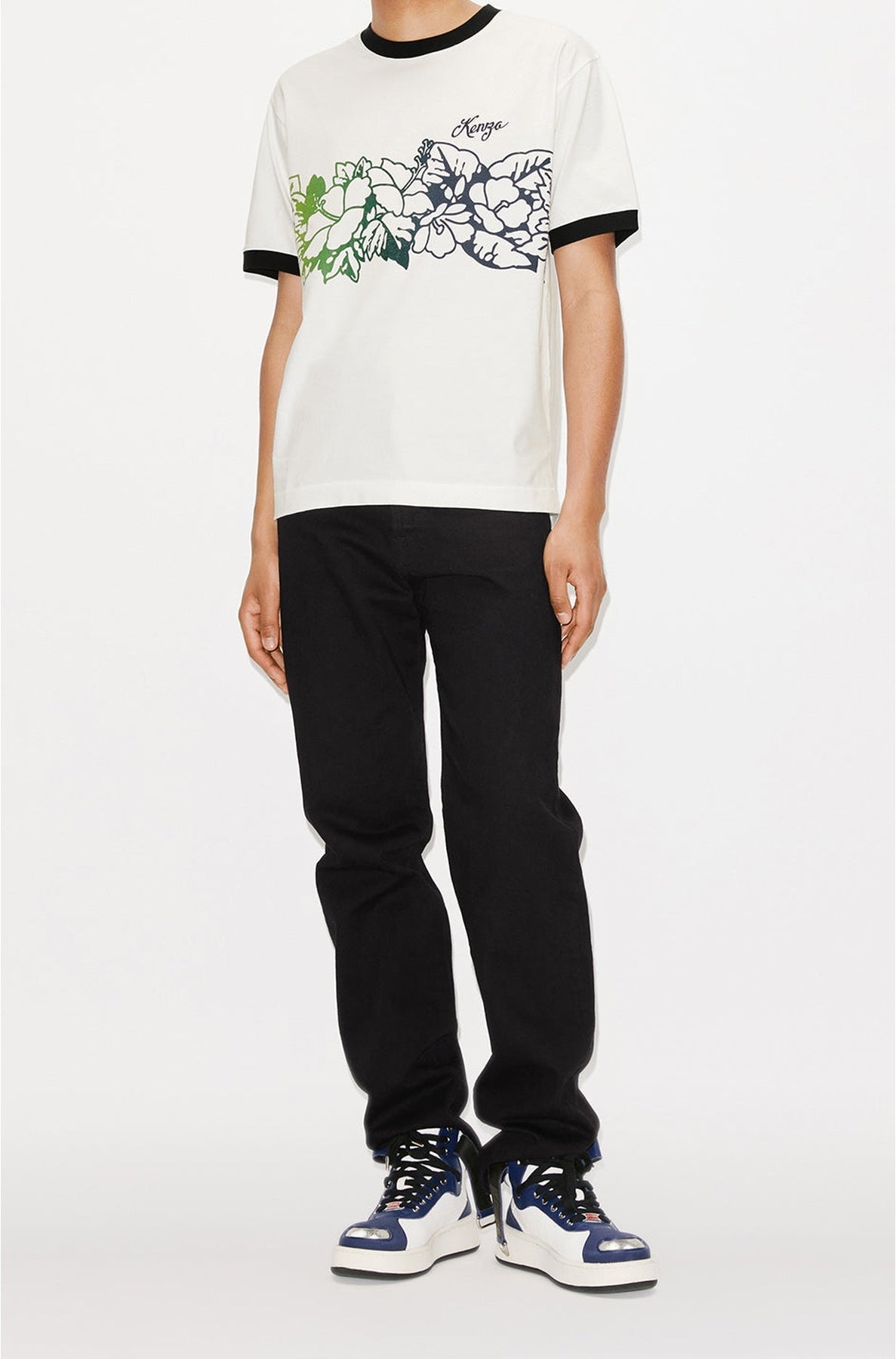 T-shirt slim Aloha Flower Tattoo - Multicolor