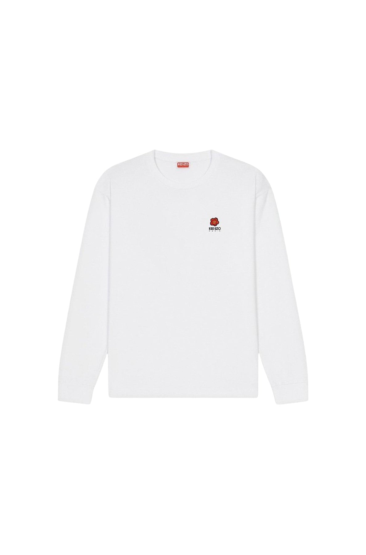 T-shirt à manches longues brodé Boke Flower - White