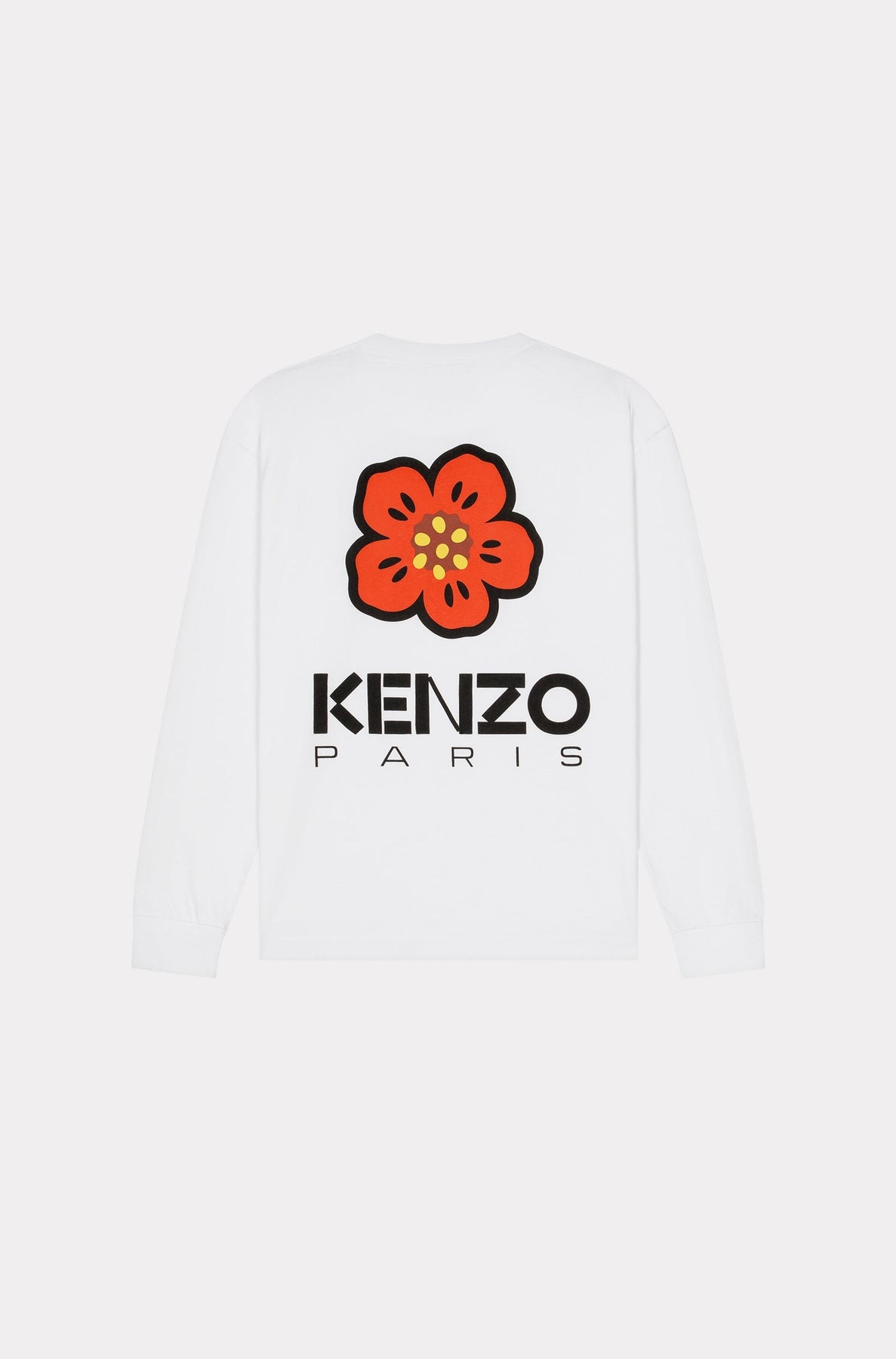 T-shirt à manches longues brodé Boke Flower - White